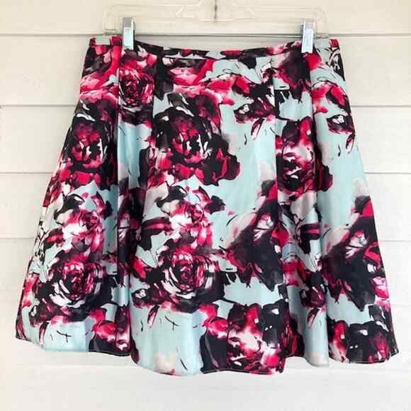 Blondie Nites by Stacy Sklar NEW Satin Floral Tulle Formal Layered Mini Skirt 13 - Picture 1 of 7